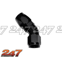 45° ONE PIECE FULL FLOW PTFE (TEFLON) HOSE END