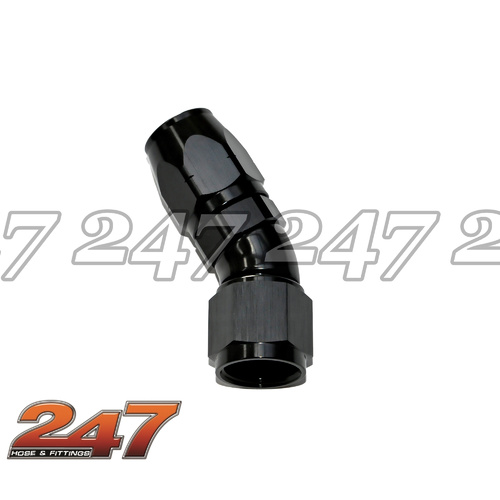 30° ONE PIECE FULL FLOW CUTTER HOSE END [Colour: Black] [Size: -6AN]