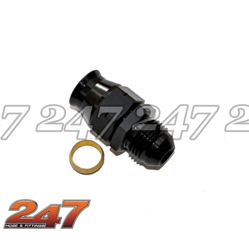 TUBE TO MALE AN ADAPTER [Colour: Black] [size: 5/16" to -6 MALE]