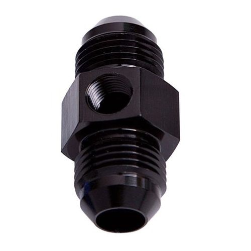 MALE-MALE WITH 1/8 PORT [Colour: Black] [size: -4]