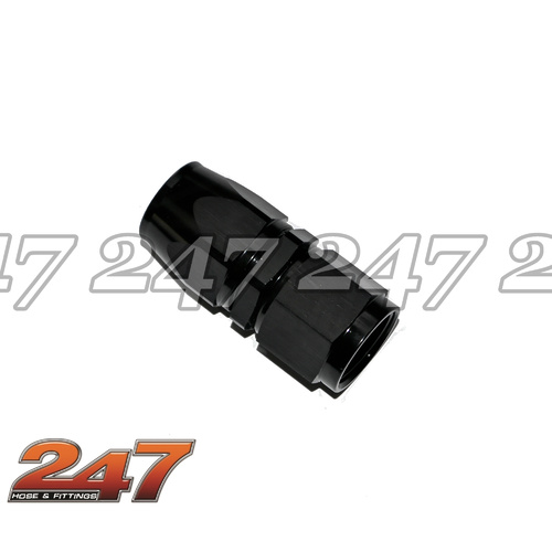 STRAIGHT PTFE (TEFLON) HOSE END [Colour: BLACK] [Size: -3AN]