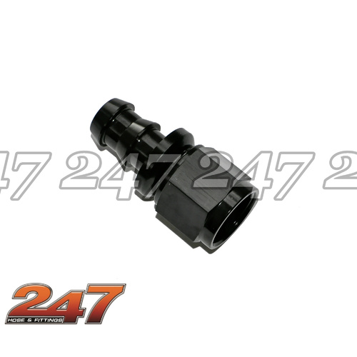STRAIGHT PUSH LOCK HOSE END  [Colour: BLACK] [Size: -04]