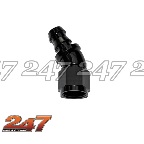 30° PUSH LOCK HOSE END [Colour: Black] [size: -4AN]