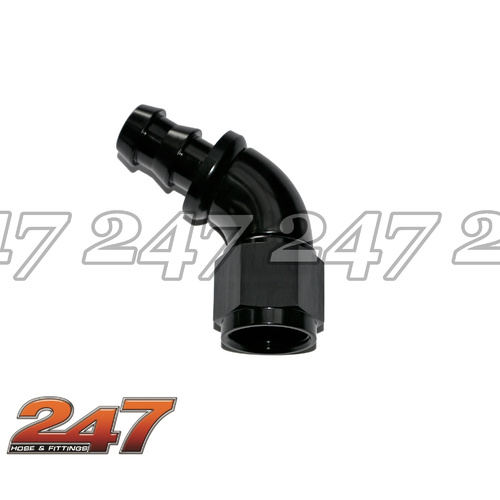 60° PUSH LOCK HOSE END [Color: BLACK] [size: -4AN]