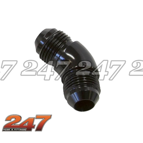 45° FULL FLOW UNION [Colour: Black] [Size: -04]