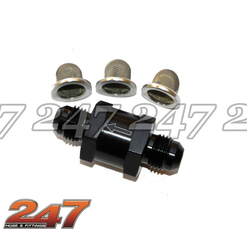 1000 Series Inline Fuel/Oil Filter [Colour: Black] [size: -6]