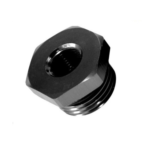 ORB PORT PLUG WITH 1/8TH PORT [Colour: Black] [size: -6ORB]
