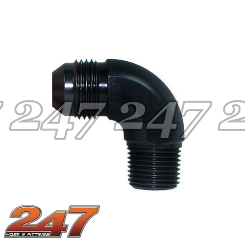 90° NPT TO AN ADAPTERS [Color: BLACK] [size: 1/4IN TO -3AN]