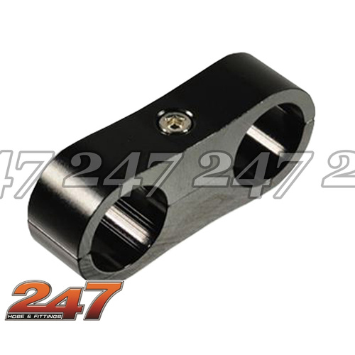 BILLET ALUMINIUM P-CLAMP (DUAL) [Colour: Black] [size: 5/16IN I.D (SUITS -4 PTFE AND 5/16 HARDLINE)]