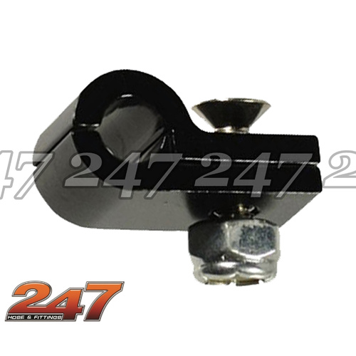 BILLET ALUMINIUM P-CLAMP (SINGLE) [Colour: Black] [size: 1/2IN I.D (SUITS 1/2IN HARDLINE)]
