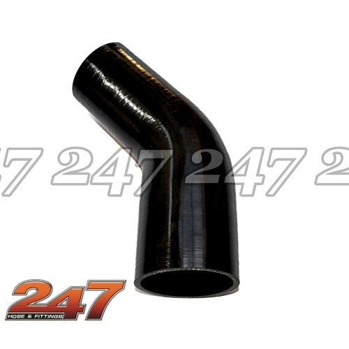 45° SILICONE HOSE [Colour: Black] [Size: 1-1/2in (38mm) I.D]