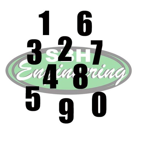 Competition Numbers [Number: 0] [Colour: BLACK]
